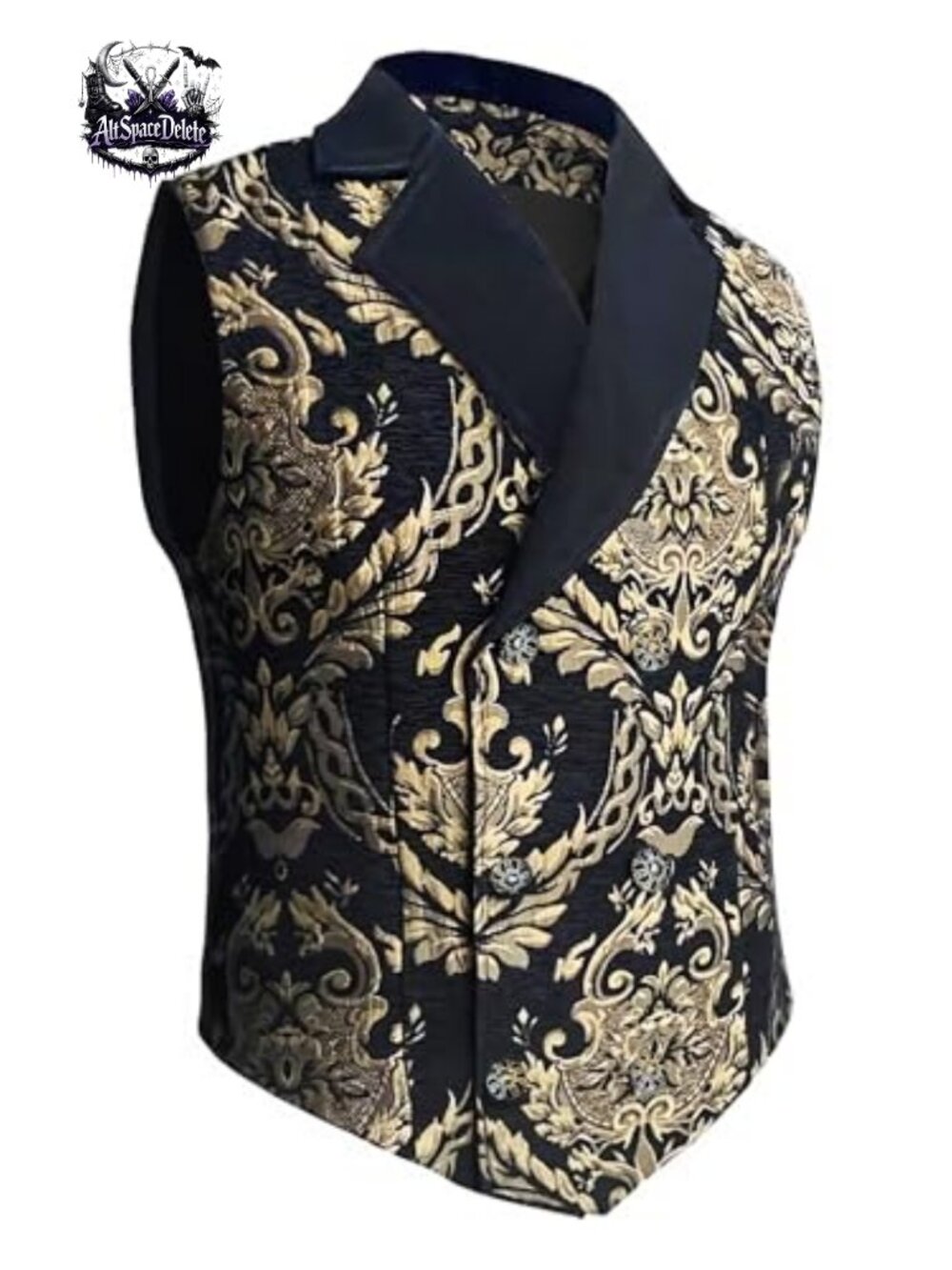 Mens Victorian Steampunk Vest Gothic Double Breasted Corset Waistcoat